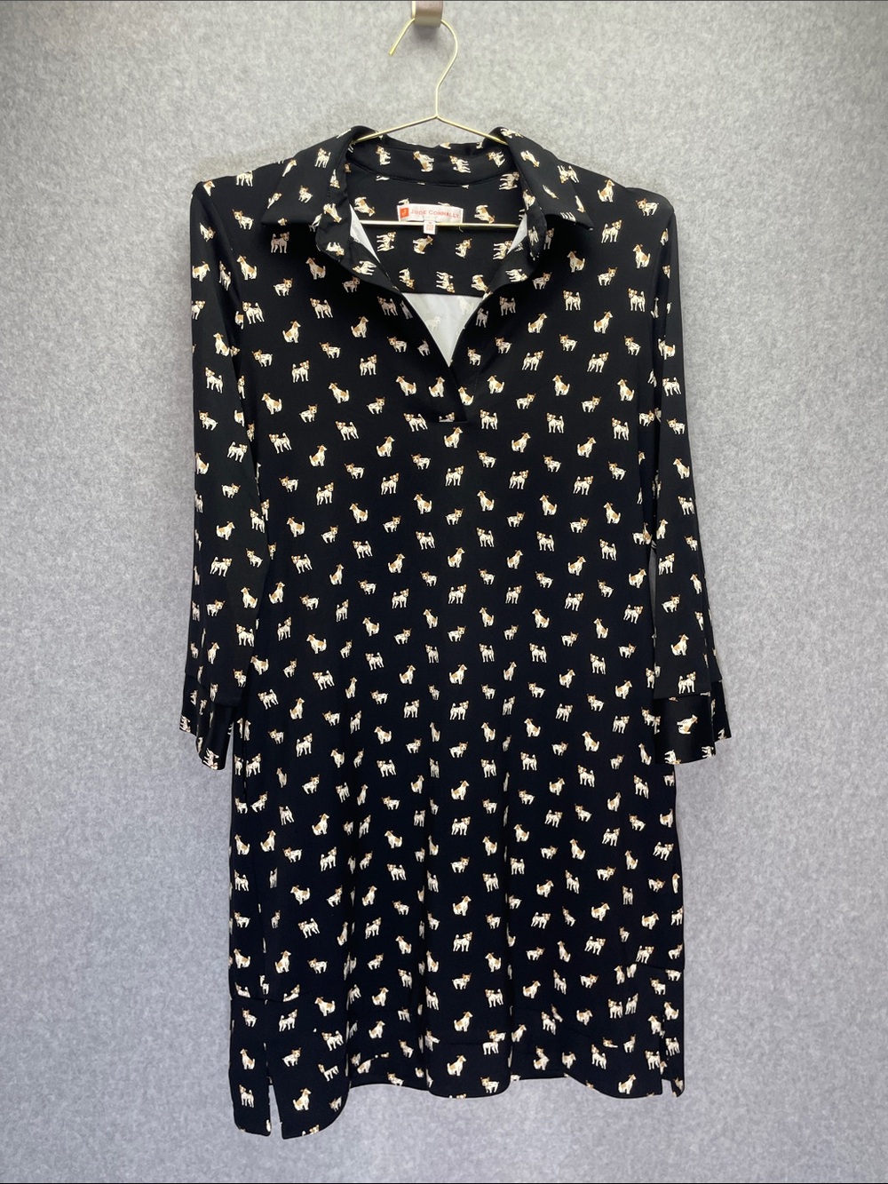 Jude Connally Finley Jack Russell Dog Print Shirt Dress - Picture 4 of 8